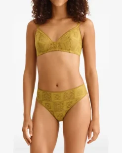 Women's Mosaic Wireless Triangle Bra Ss26 W Yellow