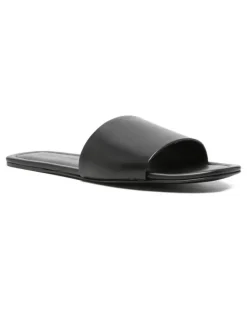 Women's Open-Toe Leather Sandals Ss26 W Black