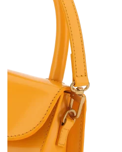 Women's Orange Leather Mini Handbag Sunflower Borse A Mano Bag