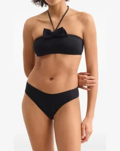 Women's Organza Bow-Detail High-Cut Briefs Aw25 W Black