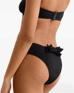 Women's Organza Bow-Detail High-Cut Briefs Aw25 W Black