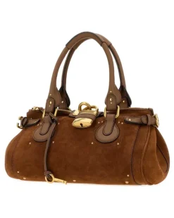 Women's Paddington Top Handle Bag Brown Calf Leather Bos