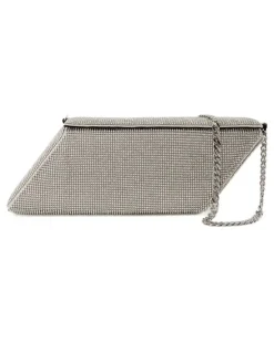 Women's Parallelogram Clutch Silver Others