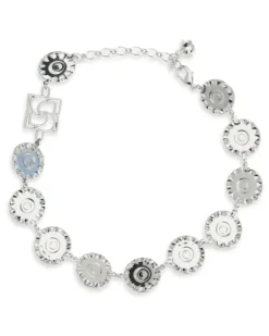 Women's Pearl And Crystal Necklace Rhodium Silver Metal Necklaces