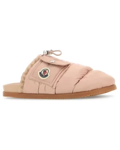 Women's Pink Fabric Mon Pocket Slippers 51j Flat Shoes