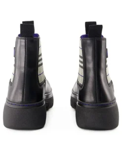 Women's Plaid Chelsea Boot Black Calfskin