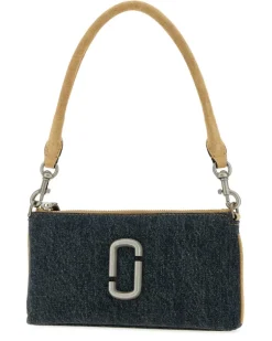 Women's Pochette Shoulder Bag Navy Fabric