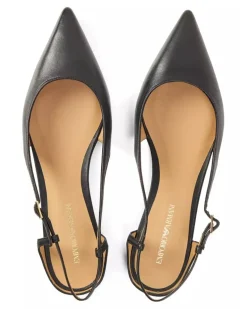 Women's Pointed Toe Slingback Pumps Black Shoes