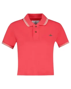 Women's Polo Red Cotton