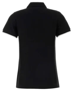 Women's Polo Shirt Black Cotton