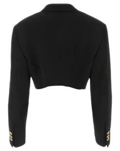 Women's Polyester Blend Boyfriend Blazer Blackgold Giacche E Gilet Jacket