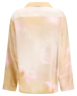 Women's Printed Silk Twill Shirt Memento-Rosae Memento/rosae Beige