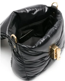 Women's Puf Twist-Lock Mini Crossbody Bag Black > Shoulder