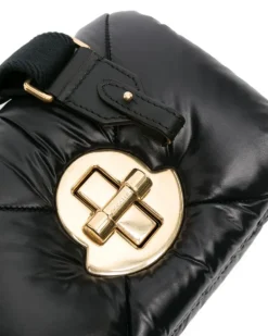 Women's Puf Twist-Lock Mini Crossbody Bag Black > Shoulder