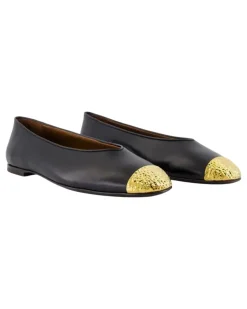 Women's Punta Amanda Ballerina Black Calfskin