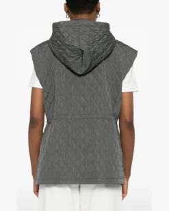 Women's Quilted Gilet Ss25 W Grey