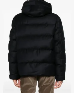 Women's Quilted Hooded Coat Aw23 M Black