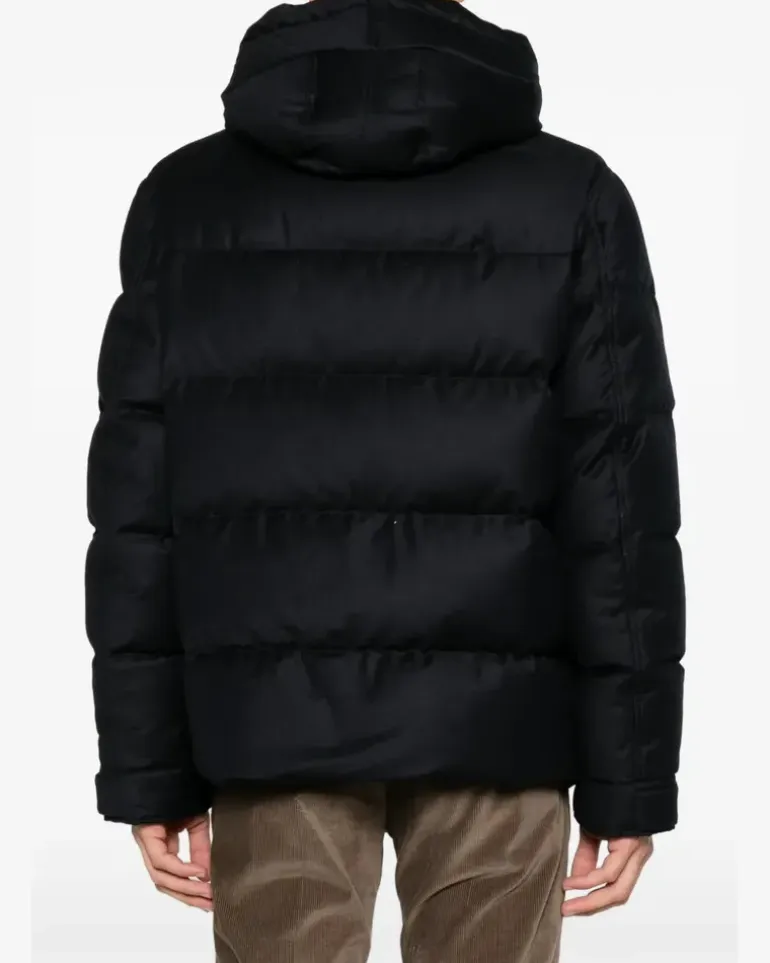 Women's Quilted Hooded Coat Aw23 M Black