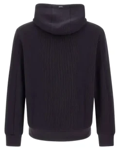 Women's Ribbed Panelled Zip-Front Hoodie Aw25 M