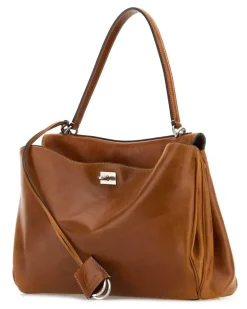 Women's Rodeo Top Handle Bag Brown Domesticated Lamb