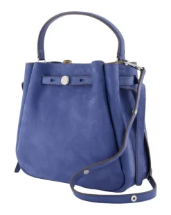 Women's Romy Bucket Bag Blue Cowhide