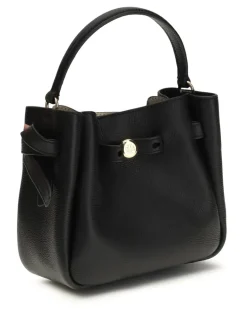 Women's Romy Mini Bucket Bag Black Calf Leather Bos Taurus Shoulder