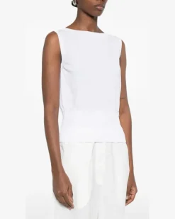Women's Round-Neck Tank Top Ss26 W White