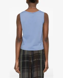 Women's Round-Neck Vest Ss26 W Blue