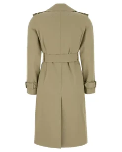 Women's Sage Green Gabardine Trench Coat Skylark