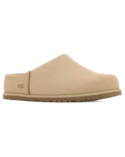 Women's Sand Leather Otzo Slippers Mustardseed Flat Shoes Beige