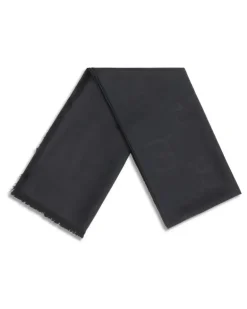 Women's Scarf Wool And Silk Black Ovis Aries Aries; Scarfs