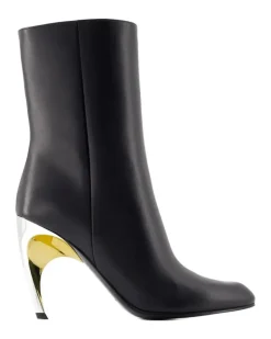 Women's Seal Ankle Boot Black Calfskin