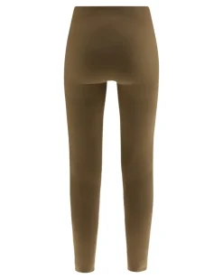Women's Seamless Leggings Olive Dust Polyamide; Elastane Trousers Brown