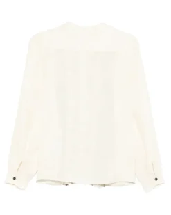 Women's Sequin Striped Top Ss26 W Off-White