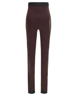 Women's Sheer Detail Leggings 204 Viscose; Polyamide; Elastane Trousers
