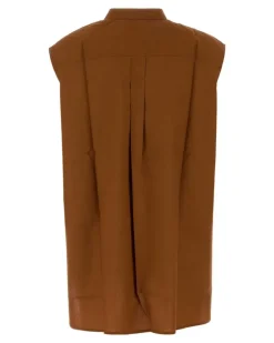 Women's Shirt Brown Cotton
