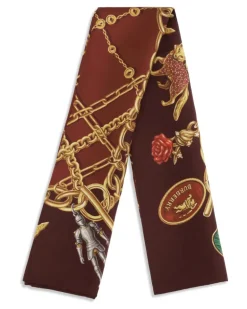Women's Silk Scarf Auburn Brown Scarfs