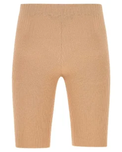 Women's Skin Pink Stretch Viscose Blend Leggings 0476 Trousers Beige