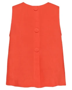 Women's Sleeveless Top Ss26 W Orange