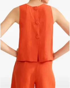 Women's Sleeveless Top Ss26 W Orange