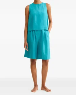 Women's Sleeveless Top Ss26 W Turquoise