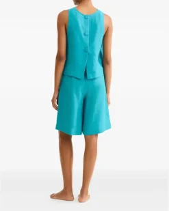 Women's Sleeveless Top Ss26 W Turquoise