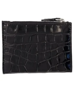Women's Slim Card Holder - Leather Black Calfskin Accessories Card-Holder