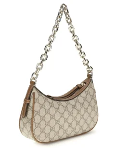 Women's Small Gg Emblem Shoulder Bag B.ebony-Sundial Fabric Handbags B.ebony/sundial Hand Beige