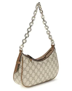 Women's Small Gg Emblem Shoulder Bag B.ebony-Sundial Fabric Handbags B.ebony/sundial Hand Beige