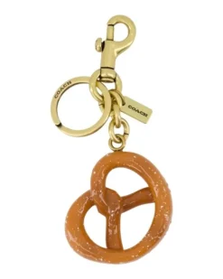 Women's Small Pretzel Keyring Acetate Multi Metal Accessories Keychains Multicolor