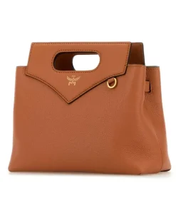 Women's Soft Top Handle Bag Orange Calf