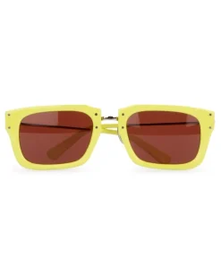 Women's Square-Frame Sunglasses Yellow