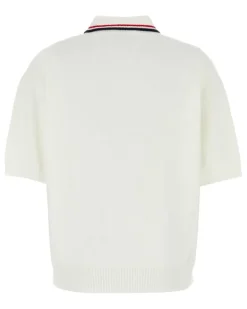 Women's Stretch Terry Fabric Polo Shirt White