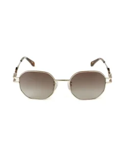 Women's Sunglasses Shiny Light Gold Metal Eyewear